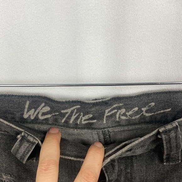 We The Free NWT Sanded Black Distressed Unique Pleated Skirt - Size 26 - Picture 10 of 15